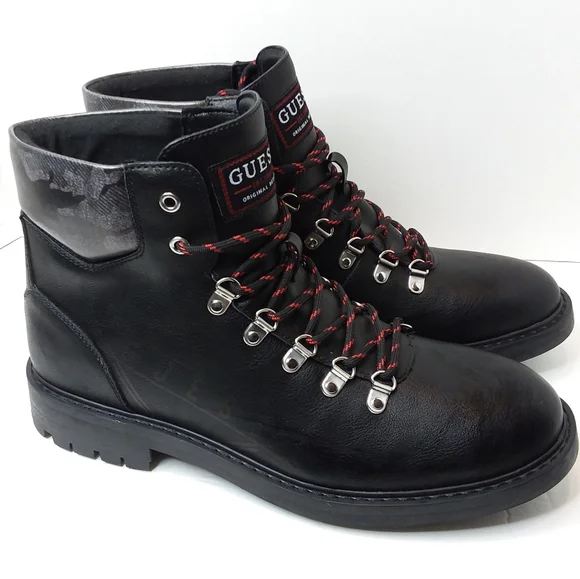 GUESS Men\'s Black Leather Lace-Up Ankle Boots casual dress boot GMDANE-R NEW NEW GUESS GMDANE-R Dress High Boot Brown | Mercari main image 4